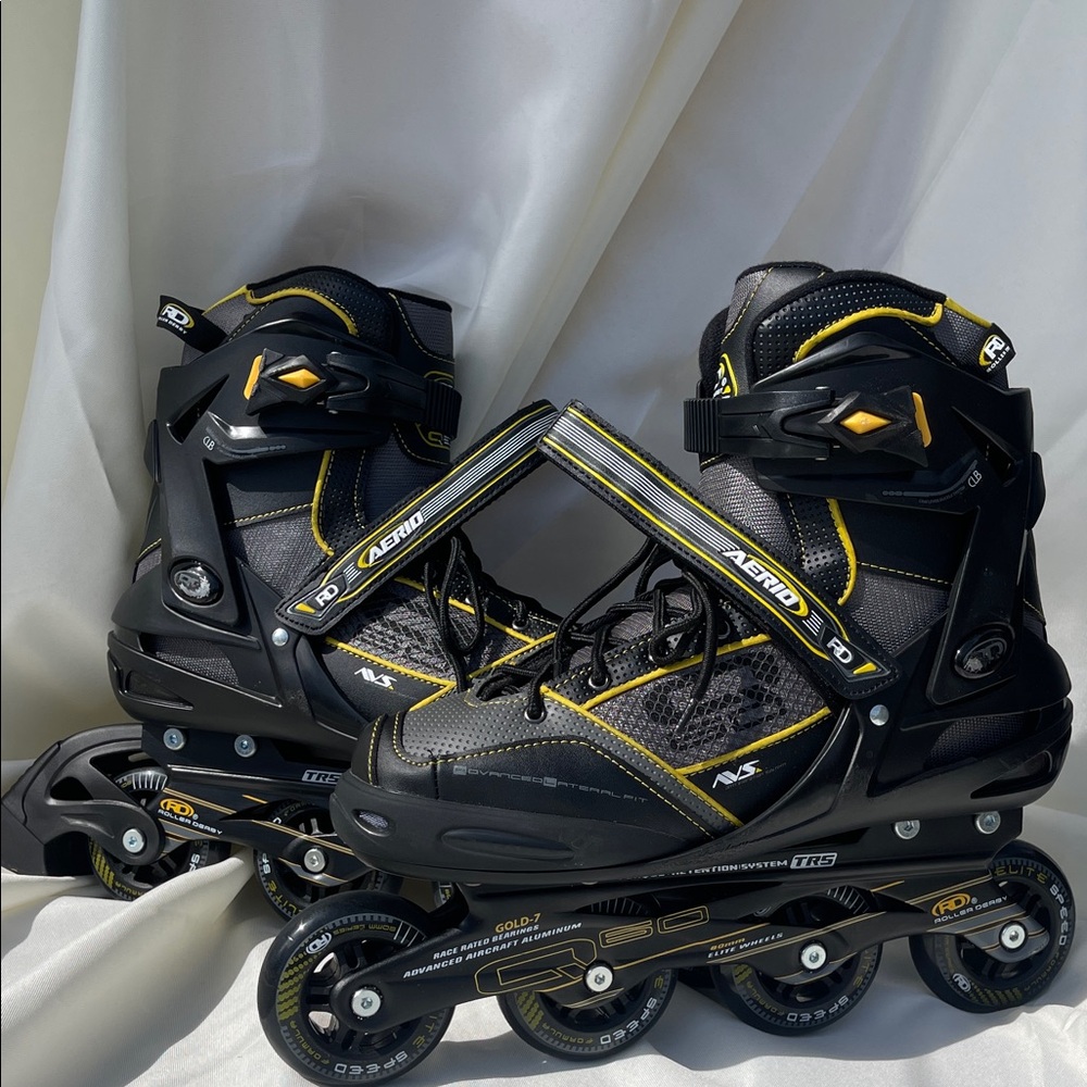 Lancer Black and Yellow Men's Athletic Inline Skates - Picture 3 of 9